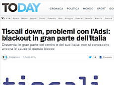 イタリアの新聞で緊急に大々的に報道されました